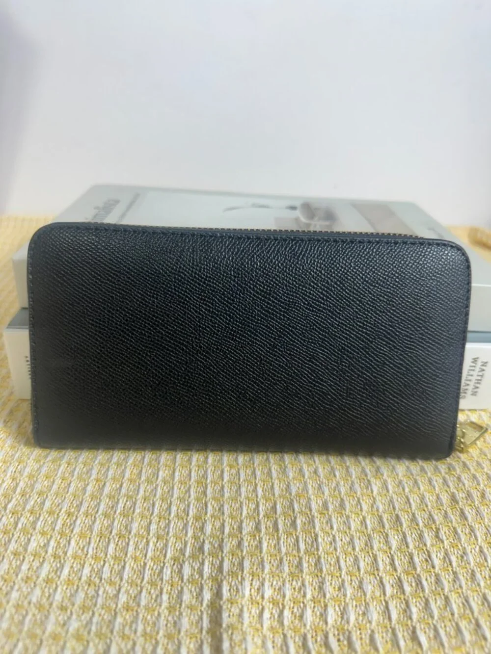 Coach Black Leather Zip Around Long Wallet